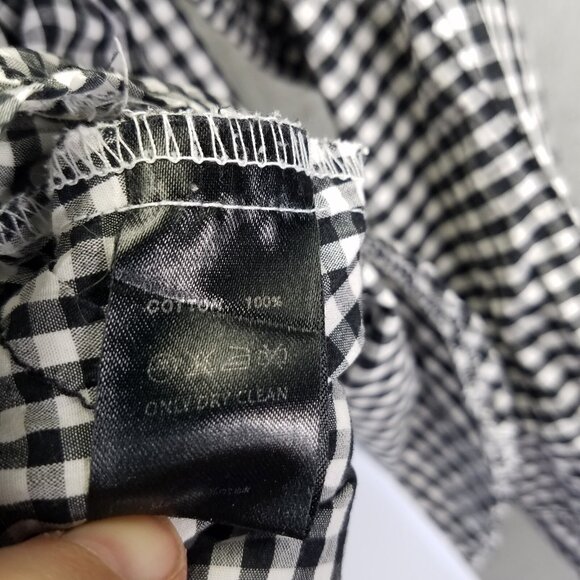 INDIBRAND Popover Blouse Women's L Collared Gingham Check Long Sleeve Cotton - Picture 10 of 14